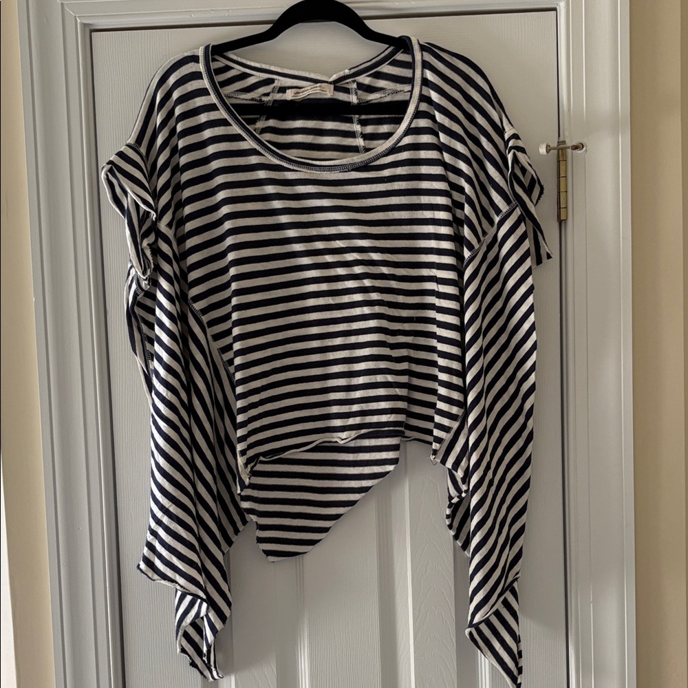 We the Free Striped Navy and White Women's Top